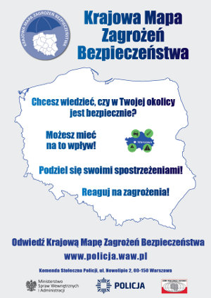 Plakat "Krajowej Mapy Zagrożeń Bezpieczeństwa"