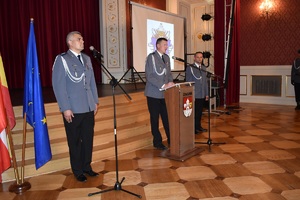 Przemawia Komendant Powiatowy Policji w Żaganiu