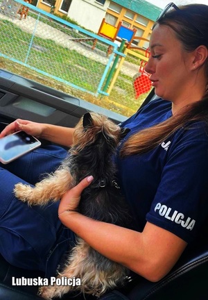 pies z policjantką